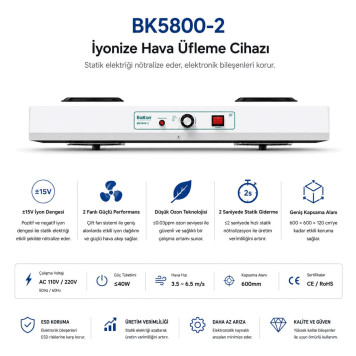 BAKON BK5800-2 Tavan Tipi ESD İyonizer-2