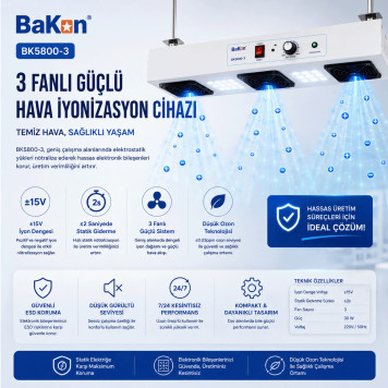 BAKON BK5800-3 Tavan Tipi ESD İyonizer-3