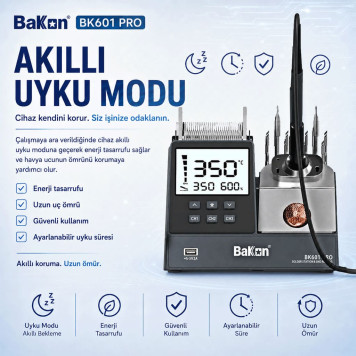 Bakon BK601 Pro Intelligent Havya İstasyonu 120 Watt-2