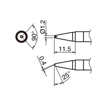 Hakko T39-D12 Havya ucu