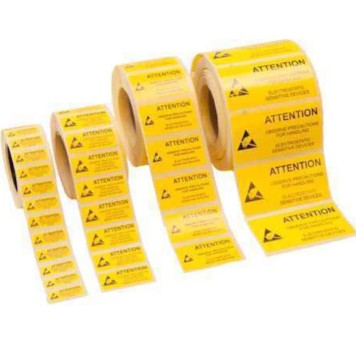 Antistatik ESD Rulo Yapışkanlı Etiket Sticker 25x45mm-1