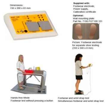 PGT-120 Antistatik ESD Bileklik Topukluk Ayakkabı Test İstasyonu-1