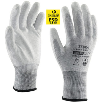 Antistatik ESD Avuç İçi Kaplamalı Eldiven ZEBRA Pro