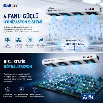 BAKON BK5800-4 Tavan Tipi ESD İyonizer-1
