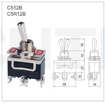 CNTD Toggle Switch C512 On-On 3P-1