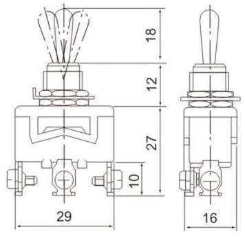 CNTD Toggle Switch C513 On-Off-On 3P-2