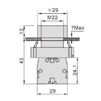 Metal Buton 1NO TIANYI LAY5-BA11-3
