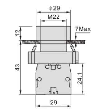 Metal Buton 1NO TIANYI LAY5-BA21-3