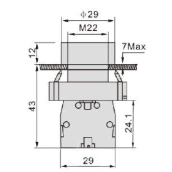 Metal Buton 1NO TIANYI LAY5-BA31-4