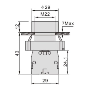 Metal Buton 1NO TIANYI LAY5-BA51-4