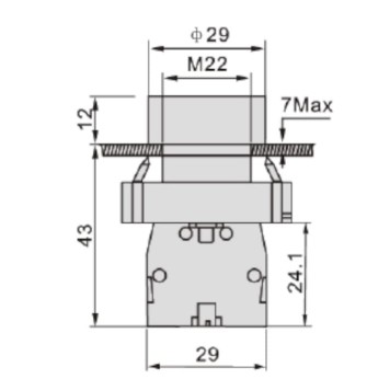 Metal Buton 1NO TIANYI LAY5-BA61-3