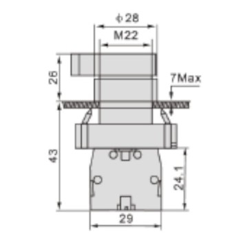 Metal Buton TIANYI LAY5-BJ21-4