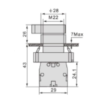 Metal Buton TIANYI LAY5-BJ53-3