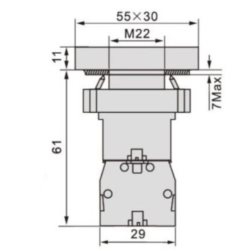 Metal Buton TIANYI LAY5-BW8465-3