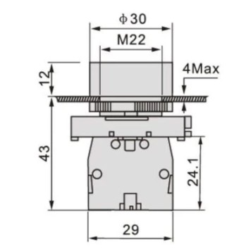 Plastik Buton 1NO TIANYI LAY5-EA3311-1
