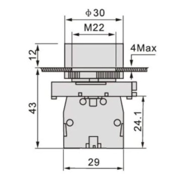 Plastik Buton 1NO TIANYI LAY5-EA3351-2