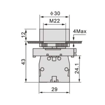 Plastik Buton 1NO TIANYI LAY5-EA3361-1