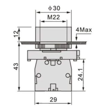 Plastik Buton 1NO TIANYI LAY5-EA5321-2