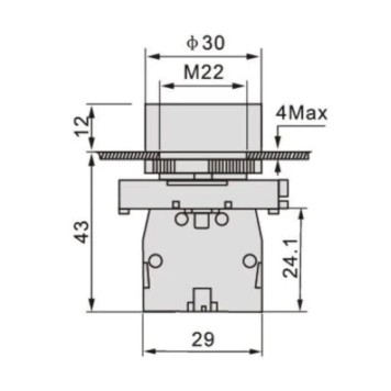 Plastik Buton 1NO TIANYI LAY5-EA5331-1
