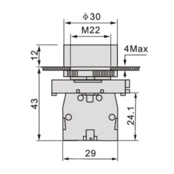 Plastik Buton TIANYI LAY5-EA11-3