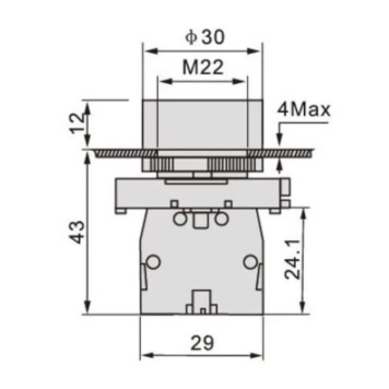 Plastik Buton TIANYI LAY5-EA21-3