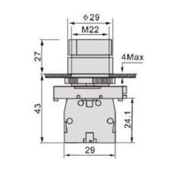 Plastik Buton TIANYI LAY5-ED21-3