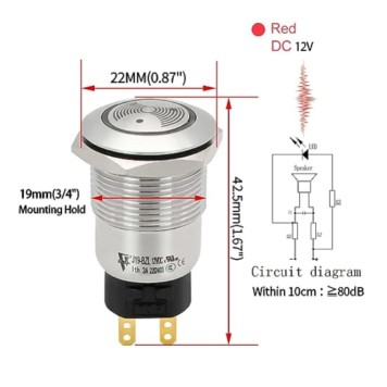 Metal Buton TRON J19-BZL-2
