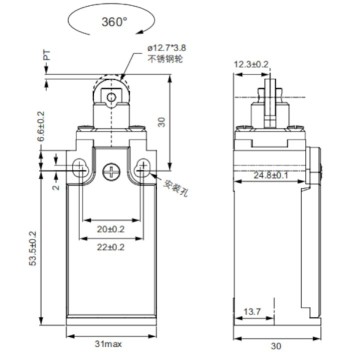 Limit Switch CNTD CLS-103 Dar Gövde -1