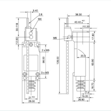 Limit Switch CNTD TZ-8107 Açısal Kol Ayarlı Çubuk -1