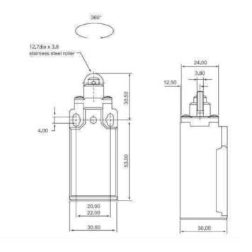 Limit Switch TIANYI LL8XCK-P102 Plastik-1