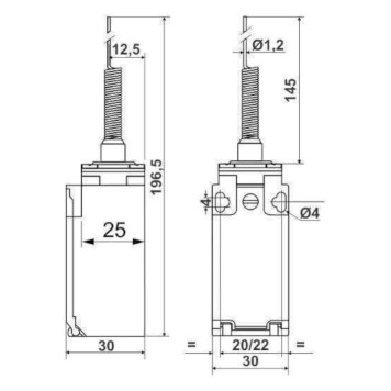 Limit Switch TIANYI LL8XCK-P106 Plastik-1