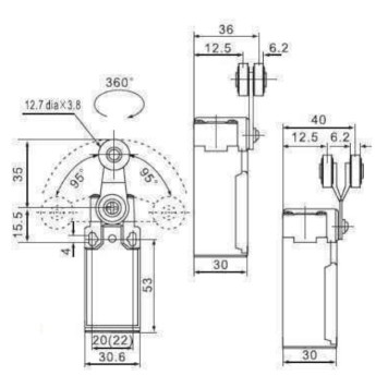 Limit Switch TIANYI LL8XCK-P118 Plastik-1