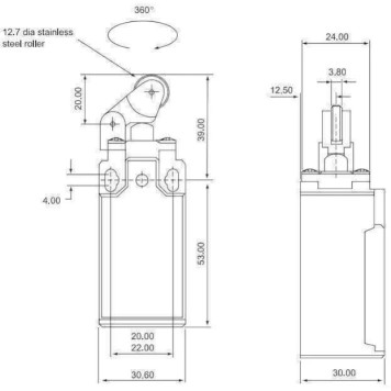 Limit Switch TIANYI LL8XCK-P121 Plastik-1
