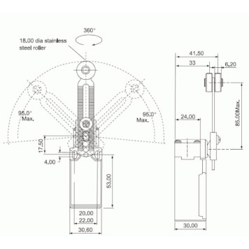 Limit Switch TIANYI LL8XCK-P145 Plastik-1