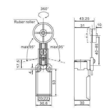 Limit Switch TIANYI LL8XCK-P149 Plastik-3