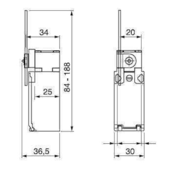 Limit Switch TIANYI LL8XCK-P155 Plastik-1