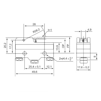 Mikro Switch CNTD CM-1702 Kısa Palet-1
