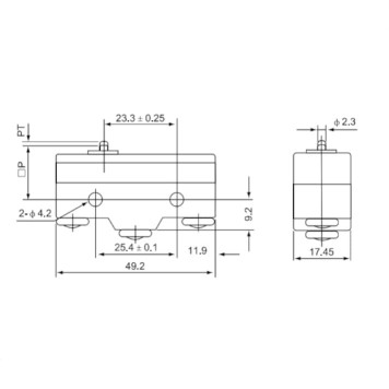 Mikro Switch CNTD CM-1300 Kısa İnce Pim -1