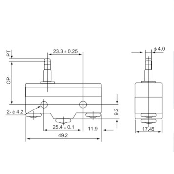 Mikro Switch CNTD CM-1305 Uzun İnce Pim -1