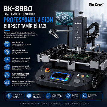 Bakon BK8860V Vision Control BGA Rework Profesyonel Chipset Tamir İstasyonu-3