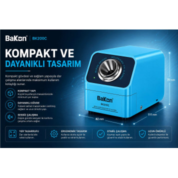 Bakon BK200C Otomatik Havya Ucu Temizleme Cihazı-2