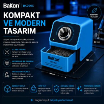Bakon BK200C Otomatik Havya Ucu Temizleme Cihazı-6