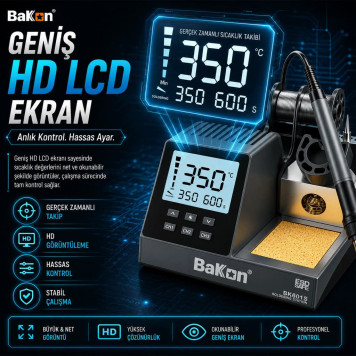 Bakon BK601S Intelligent Havya İstasyonu 90 Watt-2