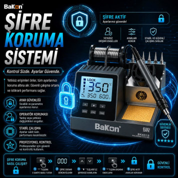 Bakon BK601S Intelligent Havya İstasyonu 90 Watt-4