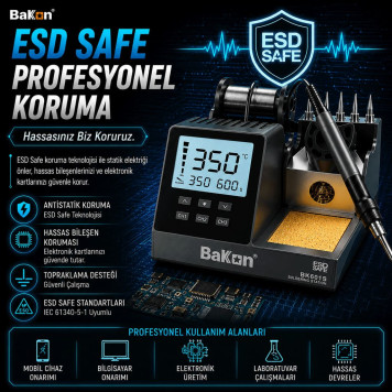 Bakon BK601S Intelligent Havya İstasyonu 90 Watt-6