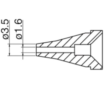 Hakko N60-04 1.6mm FR400 Nozul Uç