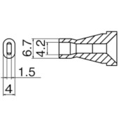 Hakko N60-08 4.2mm FR400 Nozul Uç Hakko N60-08 4.2mm FR400 Nozul Uç