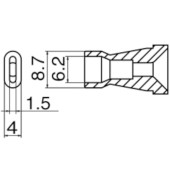 Hakko N60-09 6.2mm FR400 Nozul Uç Hakko N60-09 6.2mm FR400 Nozul Uç