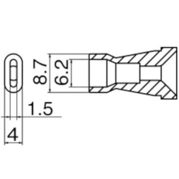 Hakko N60-09 6.2mm FR400 Nozul Uç