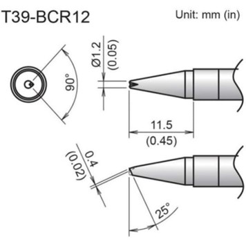 Hakko T39-BCR12 Havya ucu